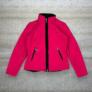 Vintage Y2K Nike Running Jacket Womens M Hot Pink Black Swoosh Full Zip Tag